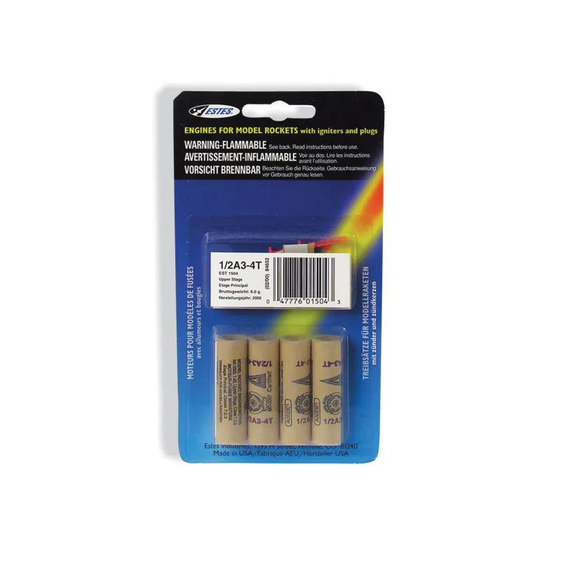 ESTES Rocket motors A3-4T (Pk4) D-ES1507
