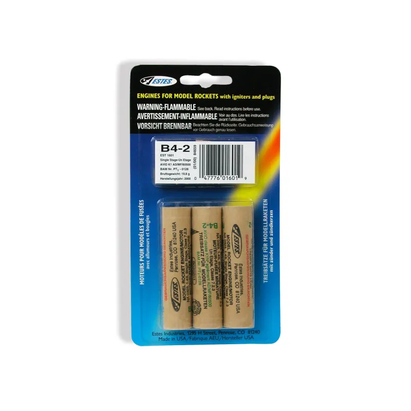 ESTES Rocket motors B4-2 (Pk3) D-ES1601