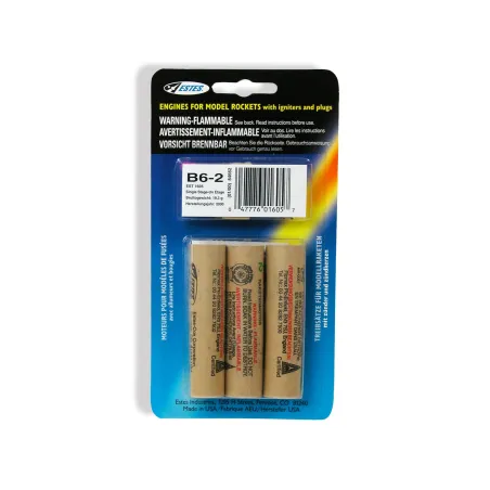 ESTES Rocket motors B6-2 (Pk3) D-ES1605