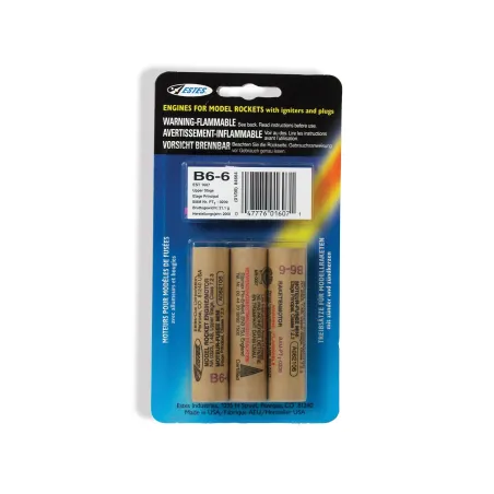 ESTES Rocket motors B6-6 (Pk3) D-ES1607