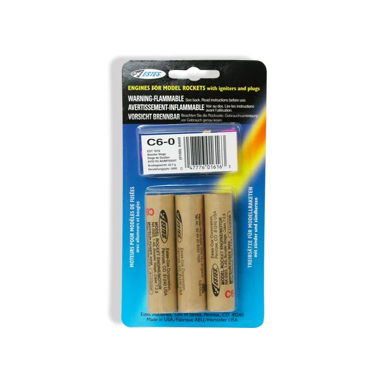 ESTES Rocket motors C6-0 (Pk3) D-ES1616