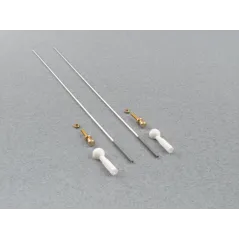 RACTIVE White Ball Joint M2 with 200mm M2 Pushrods (pk2) F-RCA105
