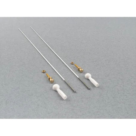 RACTIVE White Ball Joint M2 with 200mm M2 Pushrods (pk2) F-RCA105