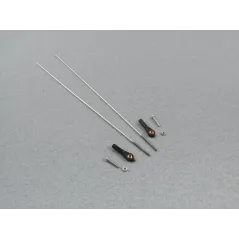 RACTIVE Ball Joint M2 & Screw Nut w/200mm M2 Pushrods (pk2) F-RCA138