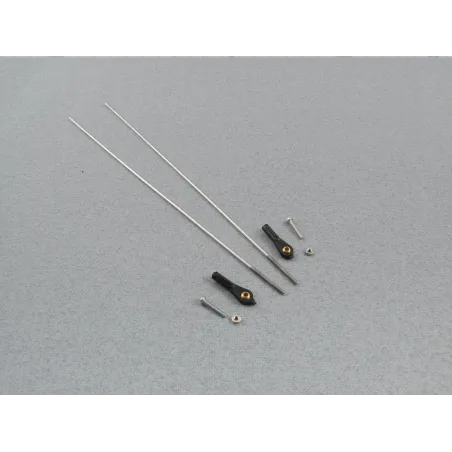 RACTIVE Ball Joint M2 & Screw Nut w/200mm M2 Pushrods (pk2) F-RCA138