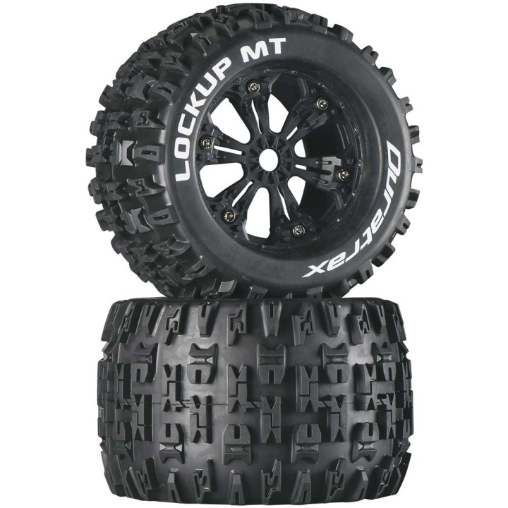 DURATRAX Lockup MT 3.8" Mounted Black (2) G-DTXC3578