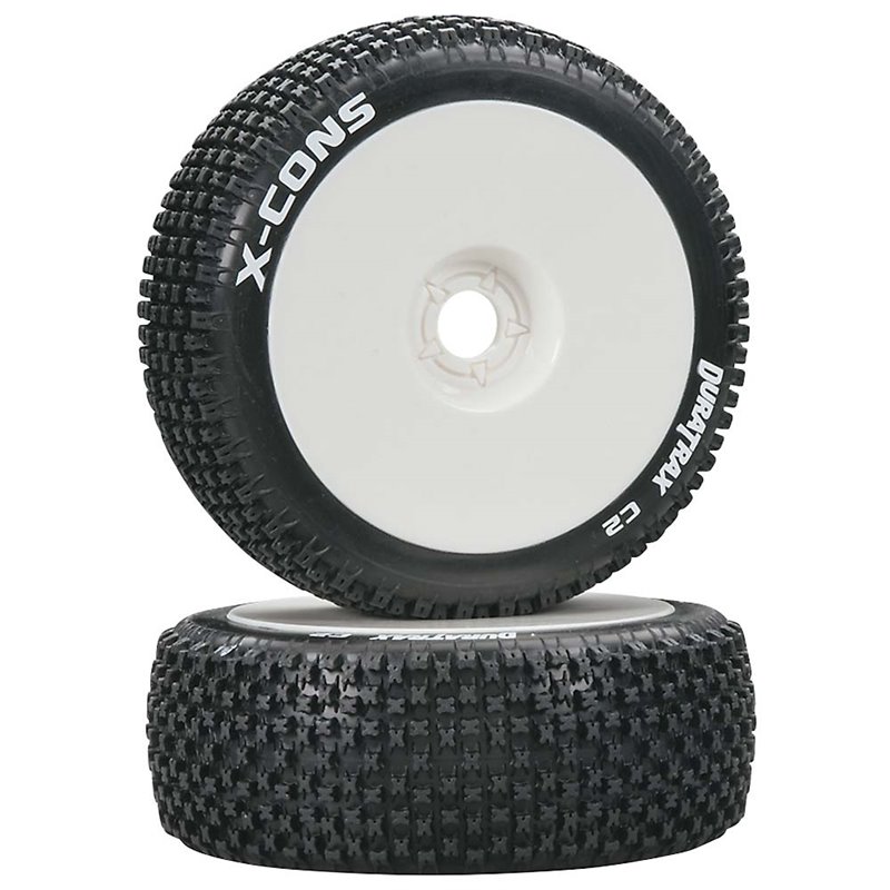 DURATRAX X-Cons 1/8 Buggy Tire Mounted (2) G-DTXC3610