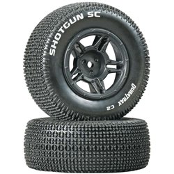 DURATRAX Shotgun SC Tire C2 Mntd Blk Slash Blitz SCRT10 (2) G-DTXC3687