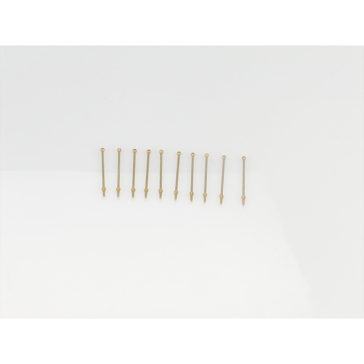 RACTIVE 1 Hole Stanchion, Brass 25mm (Pk10) J-RMA66125