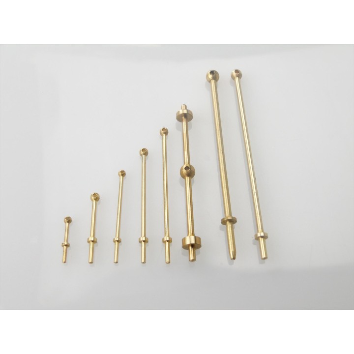 RACTIVE 1 Hole Stanchion, Brass 40mm (Pk10) J-RMA66140