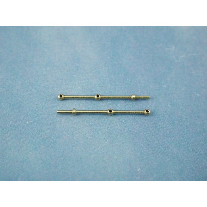 RACTIVE 2 Hole Stanchion, Brass 20mm (Pk10) J-RMA66220