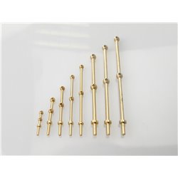 RACTIVE 2 Hole Capping Rail Stanchion, Brass 20mm J-RMA66220C