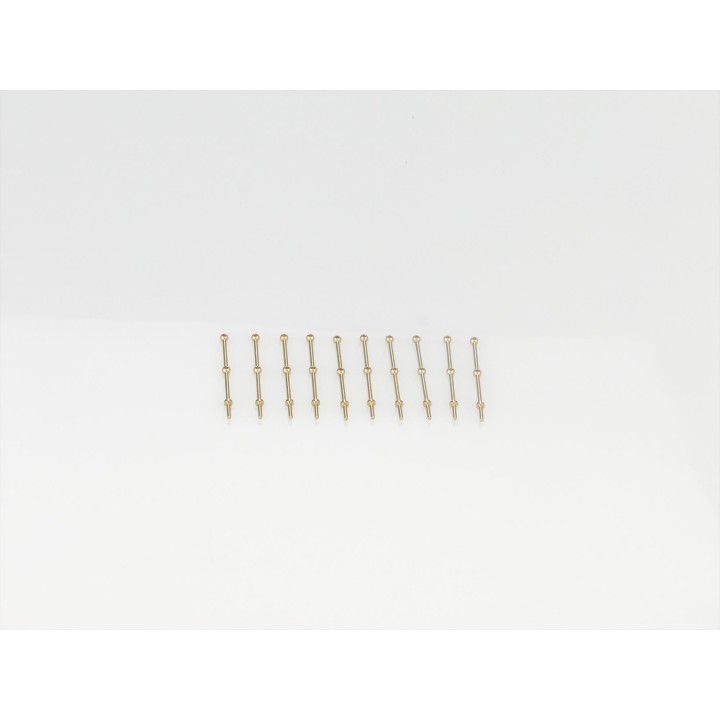 RACTIVE 2 Hole Stanchion, Brass 20mm (Pk10) J-RMA66220