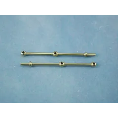 RACTIVE 2 Hole Stanchion, Brass 30mm (Pk10) J-RMA66230