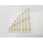 RACTIVE 2 Hole Stanchion, Brass 30mm (Pk10) J-RMA66230