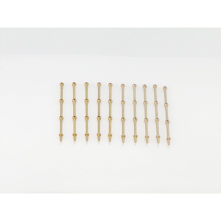 RACTIVE 3 Hole Stanchion, Brass 40mm (Pk10) J-RMA66340