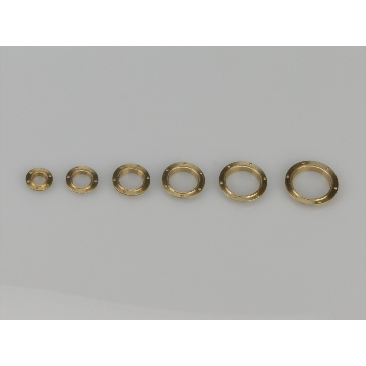 RACTIVE Porthole, 10mm, With 6 Hole Flange, Glazed, 10pk J-RMA67010