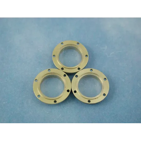 RACTIVE Porthole, 14mm, With 6 Hole Flange, Glazed, 10pk J-RMA67014