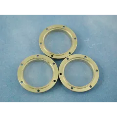 RACTIVE Porthole, 18mm, With 6 Hole Flange, Glazed, 10pk J-RMA67018