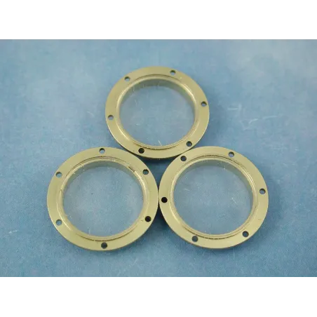 RACTIVE Porthole, 18mm, With 6 Hole Flange, Glazed, 10pk J-RMA67018