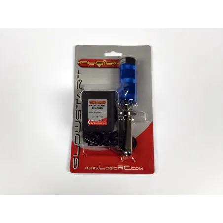 FUSION Aluminium Glowstart w/Meter (2400mAH 1.2V NiMH) + UK Charger L-FS-GS02