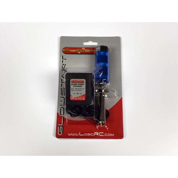 FUSION Aluminium Glowstart w/Meter (2400mAH 1.2V NiMH) + UK Charger L-FS-GS02