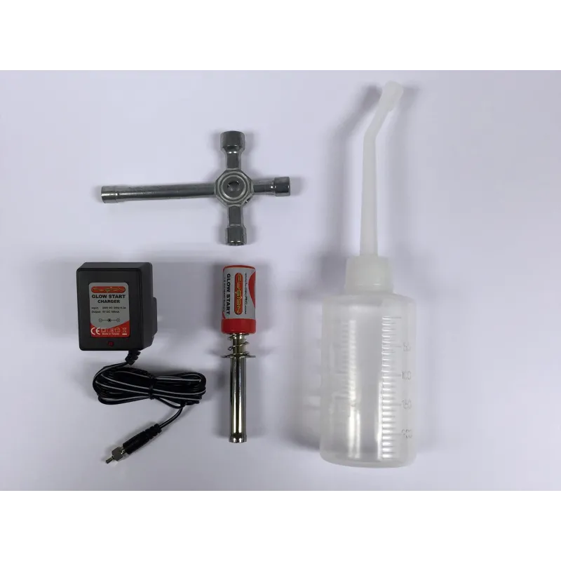 FUSION Nitro Starter Set - Fuel Bottle,Glowstart, UK Chg + Spanner L-FS-GS03