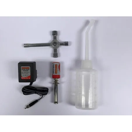 FUSION Nitro Starter Set - Fuel Bottle,Glowstart, UK Chg + Spanner L-FS-GS03