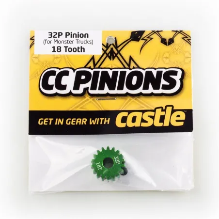 CASTLE CC PINION (Aluminium)18t - 32 Pitch 5mm shaft M-CC6501