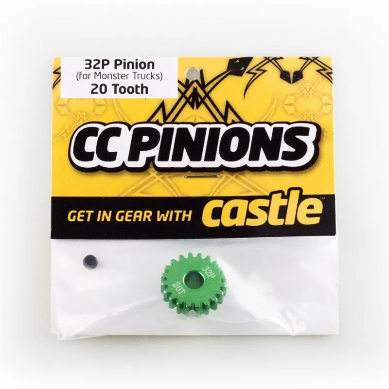 CASTLE CC PINION (Aluminium) 20t - 32 Pitch 5mm shaft M-CC6502