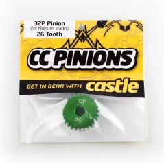 CASTLE CC PINION (Aluminium) 26t - 32 Pitch 5mm shaft M-CC6505