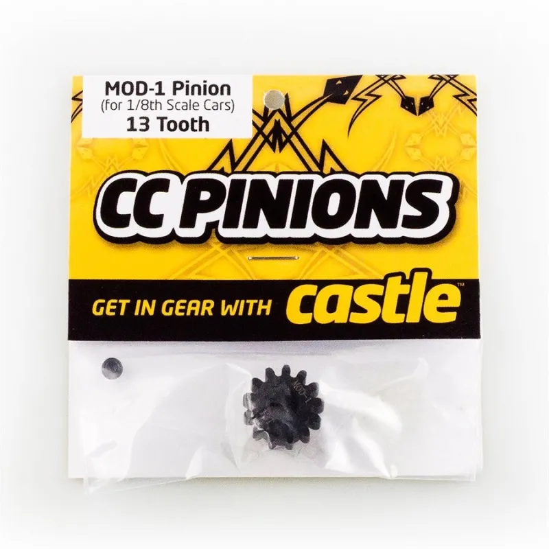 CASTLE CC PINION 13 Tooth - MOD1 5mm shaft M-CC6508 CASTLE CC PINION 13 Tooth - MOD1 5mm shaft M-CC6508