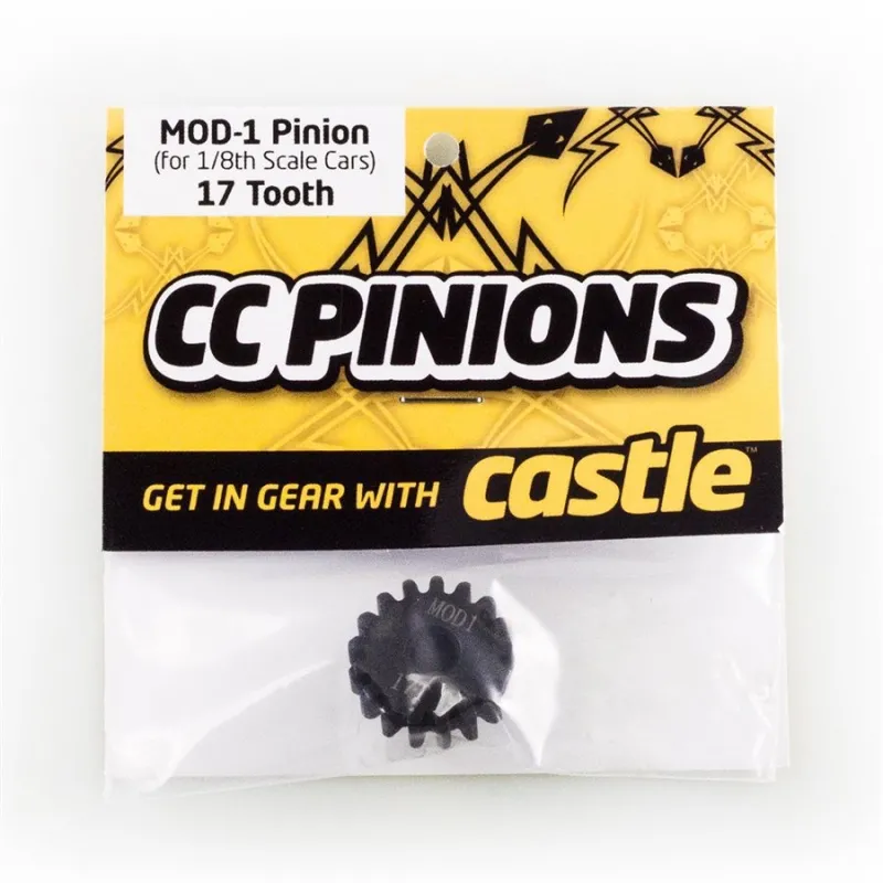 CASTLE CC PINION 17 Tooth - MOD1 5mm shaft M-CC6510 CASTLE CC PINION 17 Tooth - MOD1 5mm shaft M-CC6510