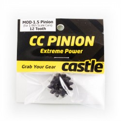 CASTLE CC PINION 12 Tooth - MOD1.5, 8mm shaft (for use with CMIR075 M-CC6523
