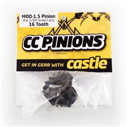 CASTLE CC PINION 16 Tooth - MOD1.5, 8mm shaft (for use with CMIR075 M-CC6525
