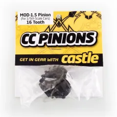 CASTLE CC PINION 16 Tooth - MOD1.5, 8mm shaft (for use with CMIR075 M-CC6525