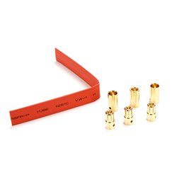 E-flite Gold Bullet Connector Set, 6.5mm (3) EFLA266