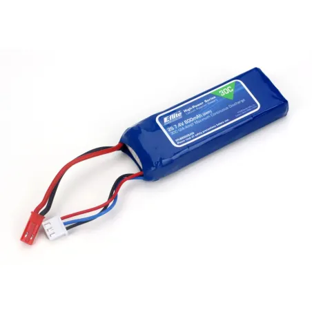 E-flite 800mAh 2S 7.4V 30C LiPo, 18AWG JST EFLB8002SJ30