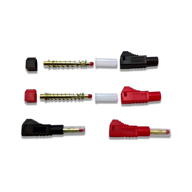 FUSION 4.0mm Shielded Gold Plug (Red&Black) 2prs O-FS-GC04SHIELD