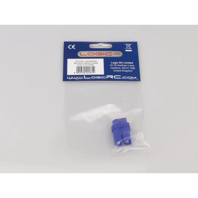 LOGIC Moulded Adapter Female XT60 to EC3 Male O-LGL-ADAPT03