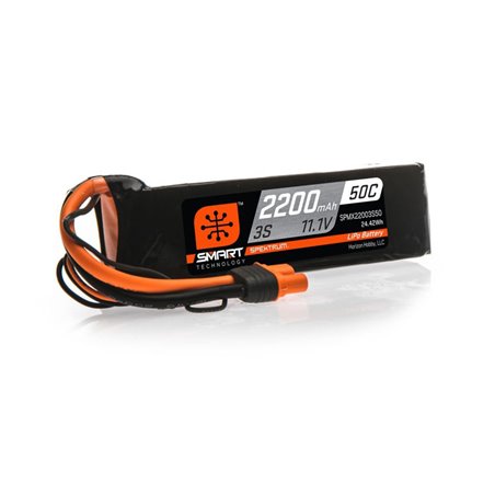 SPM 2200mAh 3S 11.1V 50C Smart LiPo Battery IC3