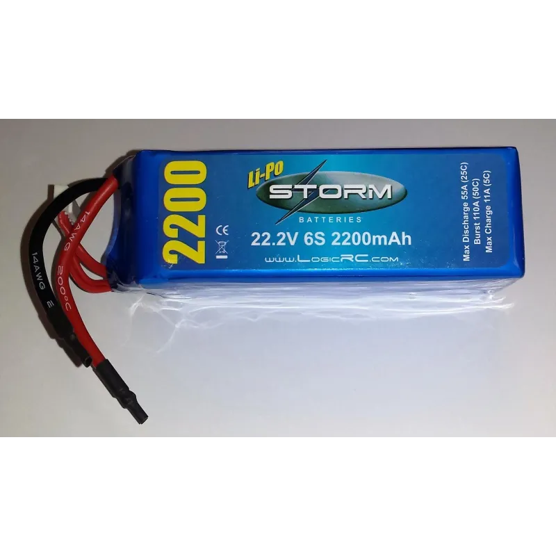 STORM Li-Po 6S 22.2V 25C 2200mAh O-ST-6S25C2200