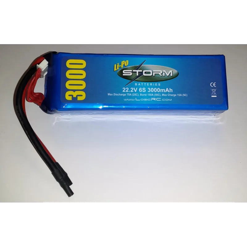 STORM Li-Po 6S 22.2V 25C 3000mAh O-ST-6S25C3000