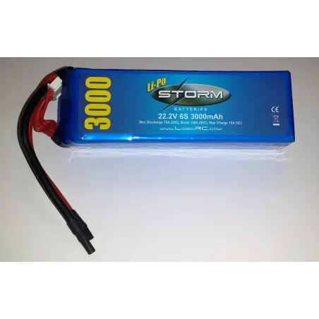 STORM Li-Po 6S 22.2V 25C 3000mAh O-ST-6S25C3000