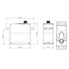ALTURN Race Servo BB/MG 39x19x38.5mm 10.4/12.8Kg 0.14/0.12s 48g P-AAS750MG