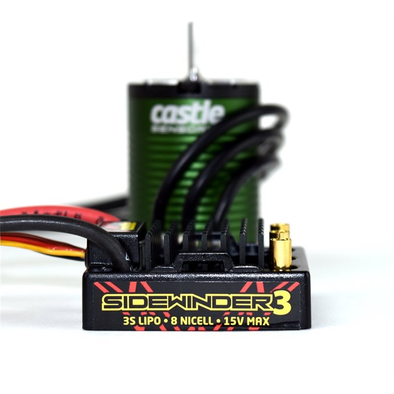 CASTLE SV3 WATERPROOF 1:10TH 12V ESC 1406-4600 SENSORED COMBO P-CC010-0115-05