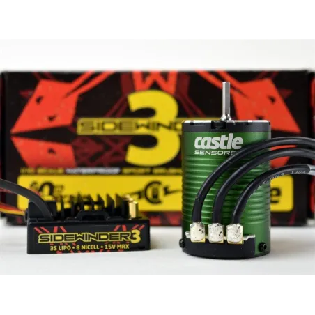 CASTLE SV3 WATERPROOF 1:10TH 12V ESC 1406-7700 SENSORED COMBO P-CC010-0115-08