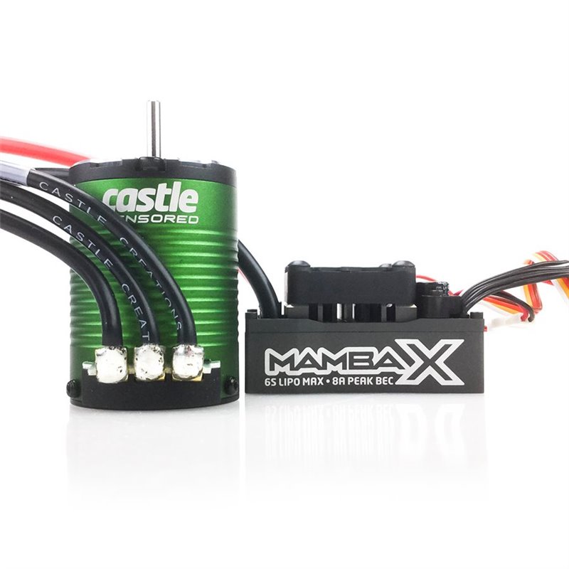 CASTLE Mamba X,  Sensored, 25.2V WP Esc & 1406-7700kV Combo P-CC010-0155-04