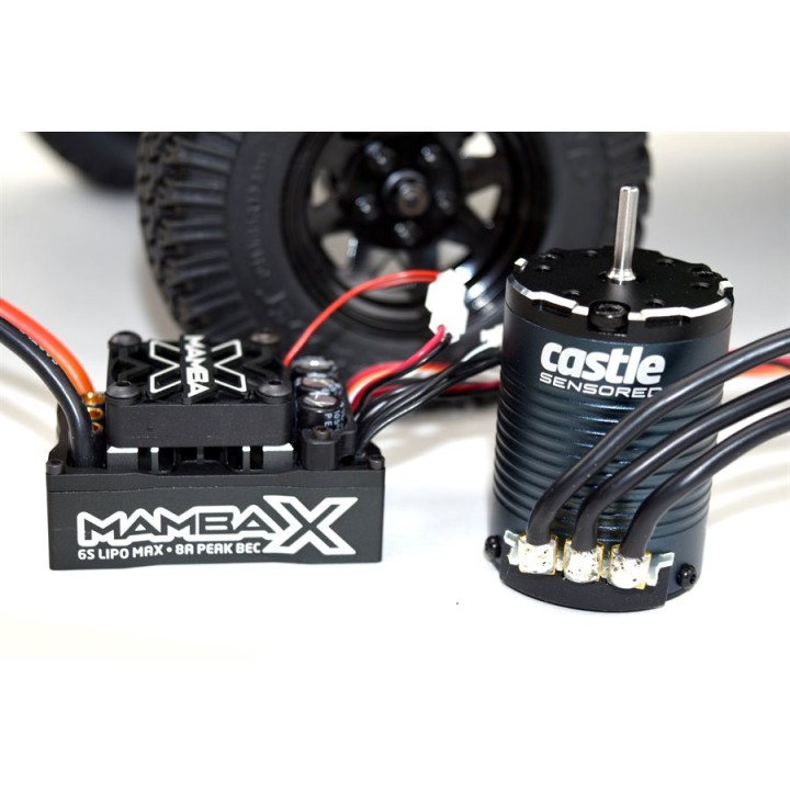 CASTLE Mamba X,  Sensored, 25.2V WP Esc & 1406-3800kV Combo P-CC010-0155-11