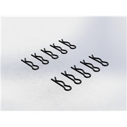 Body Clip Large Black (10)